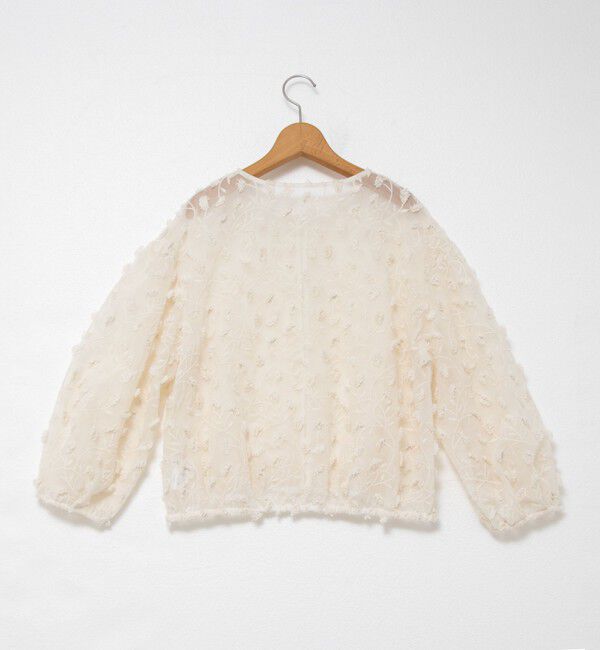 NOLLEY'S「ウォッシャブルチュール刺繍羽織ブラウス」|シャツ・ブラウス|