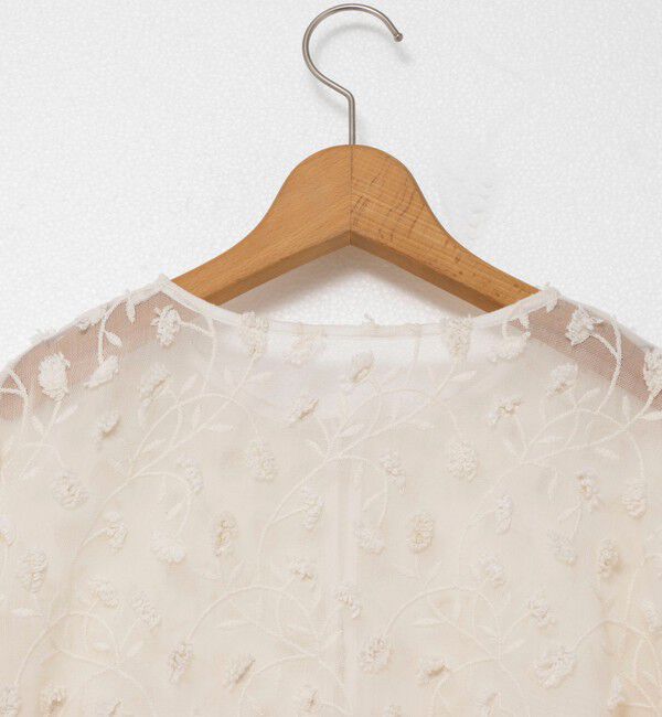 NOLLEY'S「ウォッシャブルチュール刺繍羽織ブラウス」|シャツ・ブラウス|