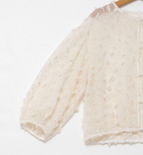 NOLLEY'S「ウォッシャブルチュール刺繍羽織ブラウス」|シャツ・ブラウス|