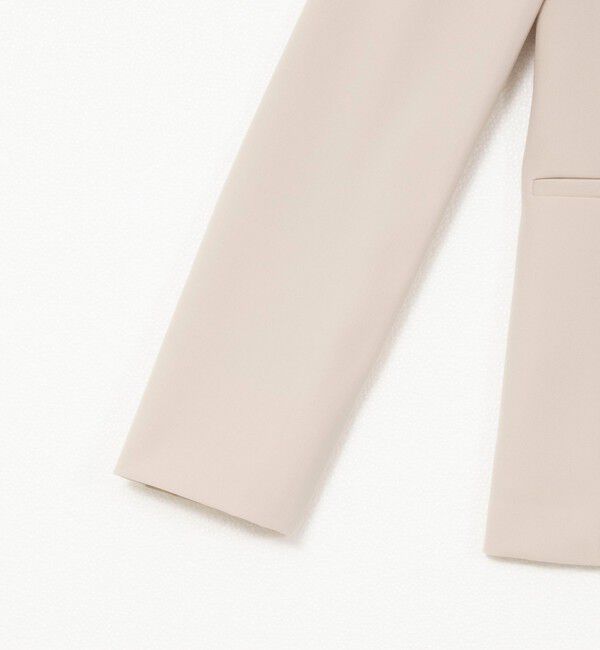 NOLLEY'S「《セットアップ対応》ウォッシャブルダブルクロスVネックジャケット」|ノーカラージャケット|