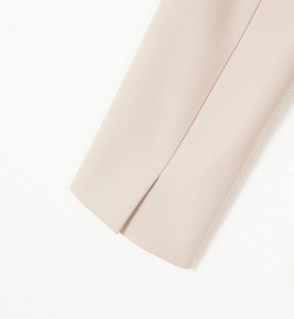 NOLLEY'S「《セットアップ対応》ウォッシャブルダブルクロスVネックジャケット」|ノーカラージャケット|