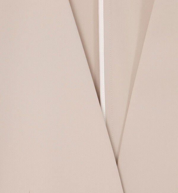 NOLLEY'S「《セットアップ対応》ウォッシャブルダブルクロスVネックジャケット」|ノーカラージャケット|