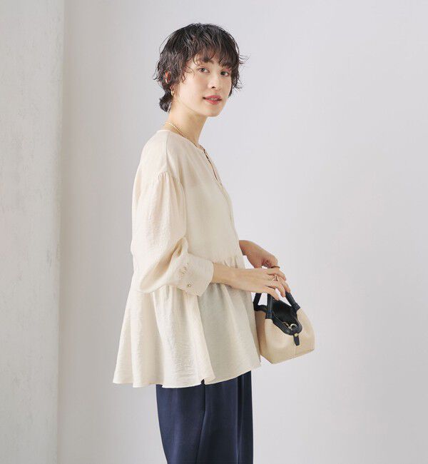 NOLLEY'S「シアーシルクペプラムブラウス」|シャツ・ブラウス|