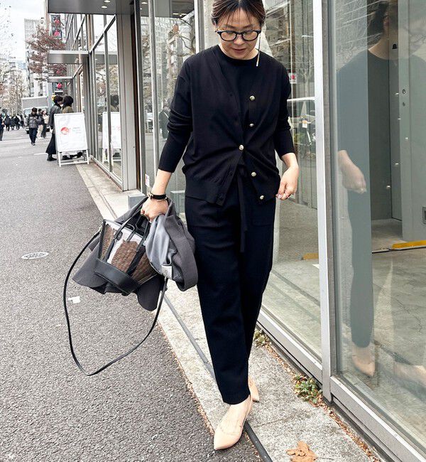 Rie Miller「《セットアップ対応》《手洗い可能》金ボタンVネックカーディガン」|カーディガン|