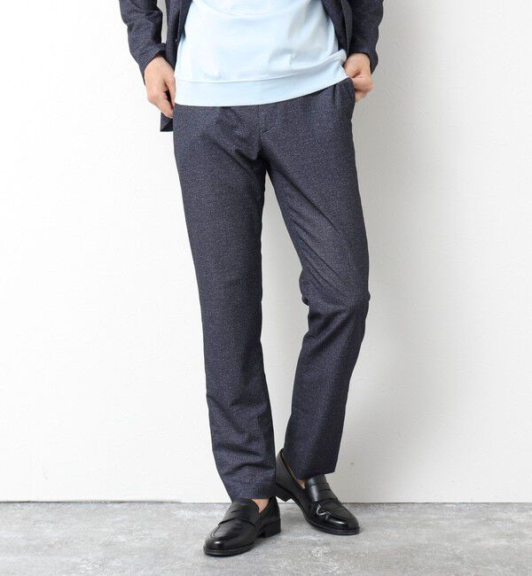 NOLLEY'S goodman「《ビジカジ/セットアップ対応》ドットサッカーストレッチパンツ 25SS」|チノ|ブルー