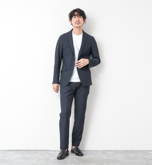 NOLLEY'S goodman「《ビジカジ/セットアップ対応》ドットサッカーストレッチパンツ 25SS」|チノ|