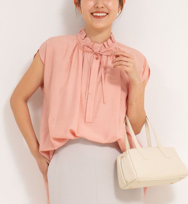 NOLLEY'S「フリル衿ブラウス」|シャツ・ブラウス|ピンク
