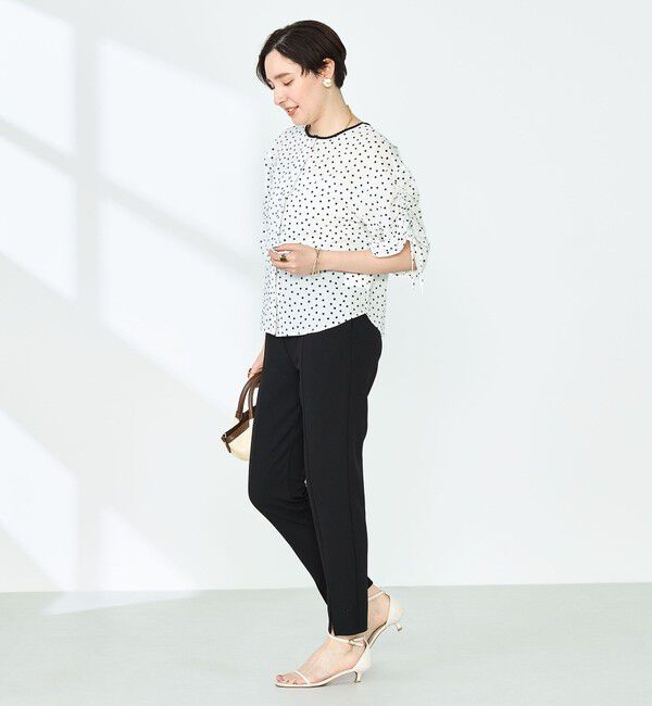 NOLLEY'S「ポコポコサッカー2WAYブラウス」|シャツ・ブラウス|