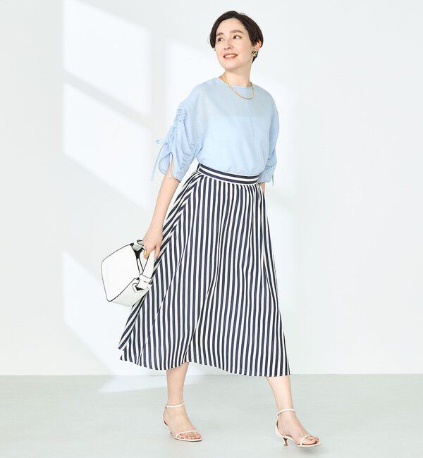 NOLLEY'S「ポコポコサッカー2WAYブラウス」|シャツ・ブラウス|