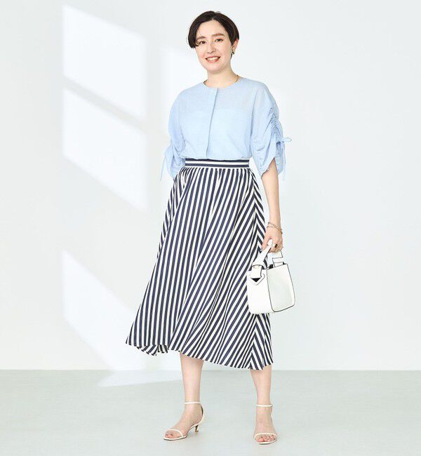 NOLLEY'S「ポコポコサッカー2WAYブラウス」|シャツ・ブラウス|