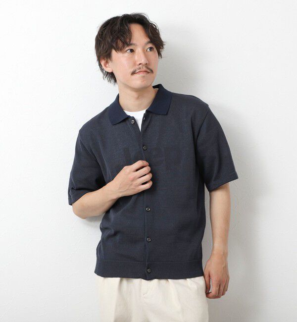 NOLLEY'S goodman「【SIX FUNCTIONS】ウォッシャブル コースボーダーニットシャツ 25SS」|ニット・セーター|