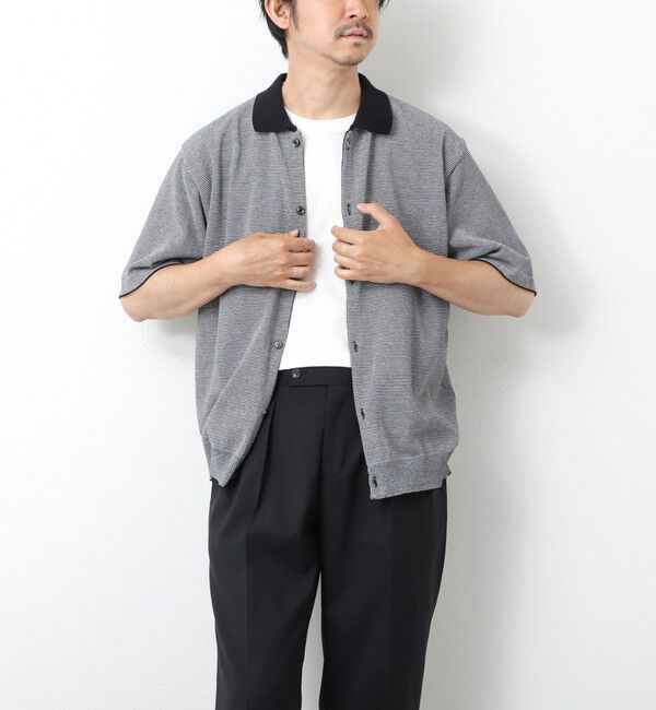 NOLLEY'S goodman「【SIX FUNCTIONS】ウォッシャブル コースボーダーニットシャツ 25SS」|ニット・セーター|