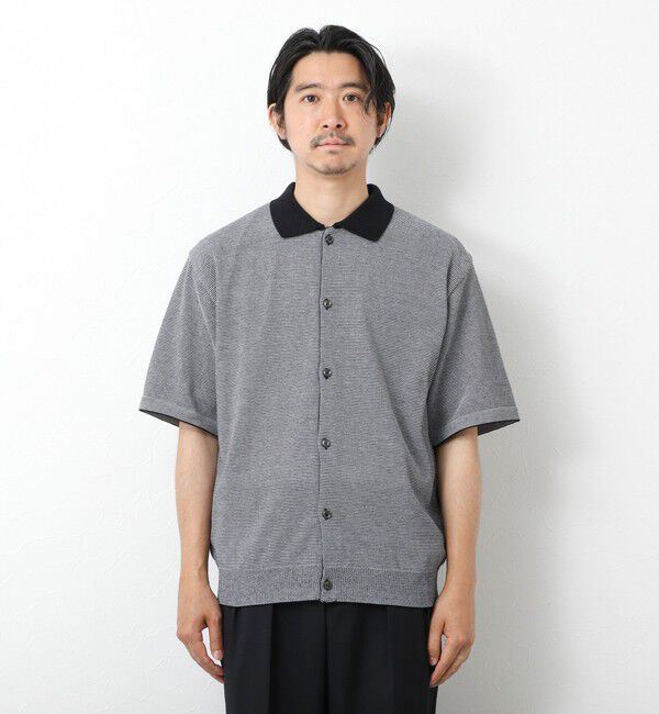 NOLLEY'S goodman「【SIX FUNCTIONS】ウォッシャブル コースボーダーニットシャツ 25SS」|ニット・セーター|