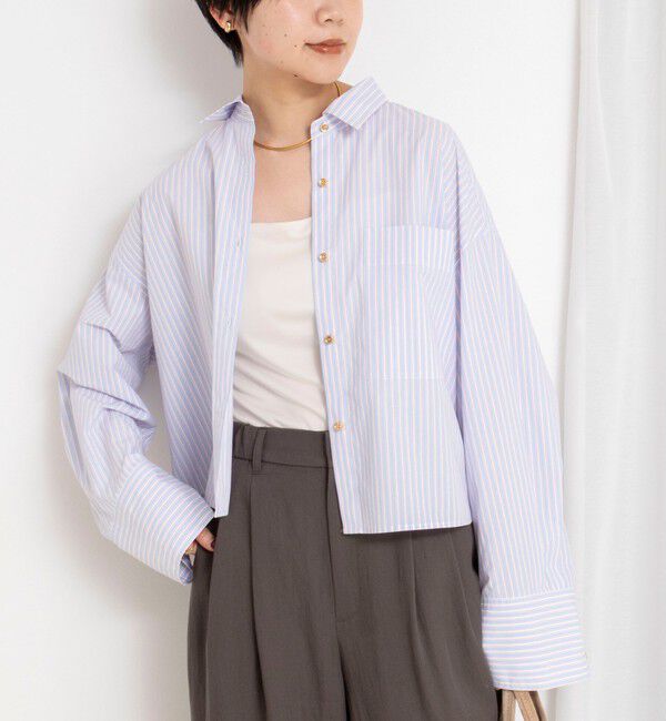 NOLLEY'S「MY STANDARD ショートシャツ」|シャツ・ブラウス|ブルー系3