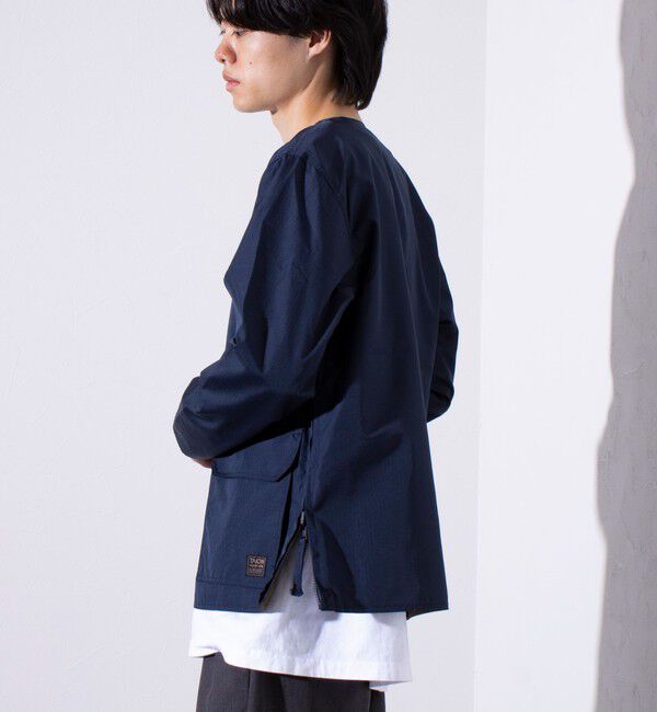 GLOSTER「【TAION/タイオン】ミリタリー Ripstop  リバーシブル Vネック Zip カーディガン」|ブルゾン・スタジャン|