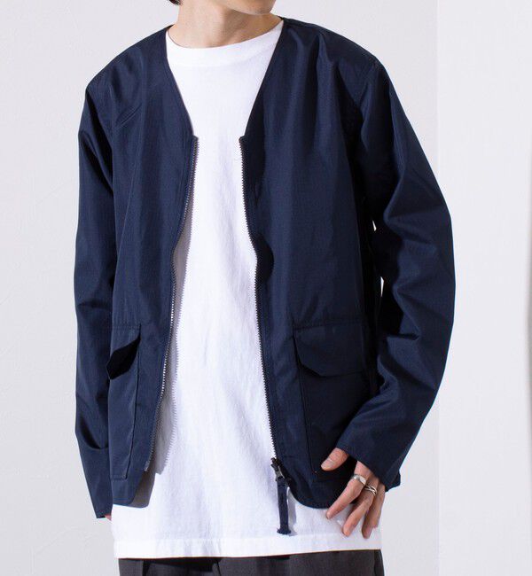 GLOSTER「【TAION/タイオン】ミリタリー Ripstop  リバーシブル Vネック Zip カーディガン」|ブルゾン・スタジャン|