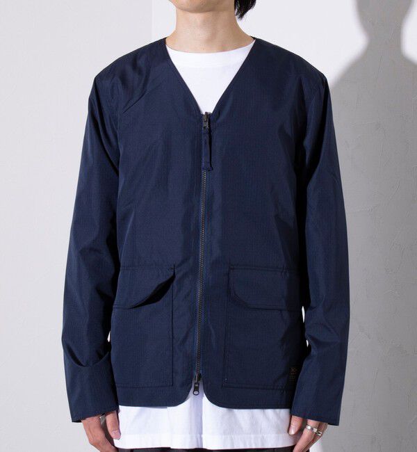 GLOSTER「【TAION/タイオン】ミリタリー Ripstop  リバーシブル Vネック Zip カーディガン」|ブルゾン・スタジャン|