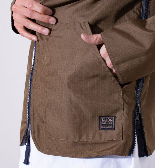 GLOSTER「【TAION/タイオン】ミリタリー Ripstop  リバーシブル Vネック Zip カーディガン」|ブルゾン・スタジャン|