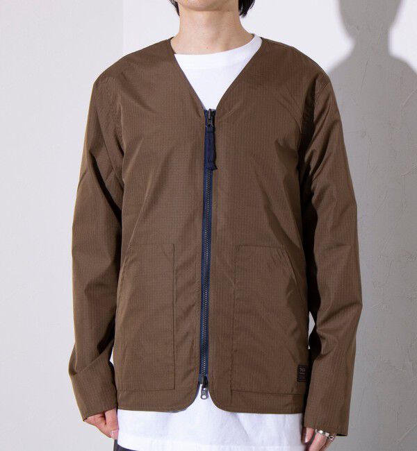 GLOSTER「【TAION/タイオン】ミリタリー Ripstop  リバーシブル Vネック Zip カーディガン」|ブルゾン・スタジャン|
