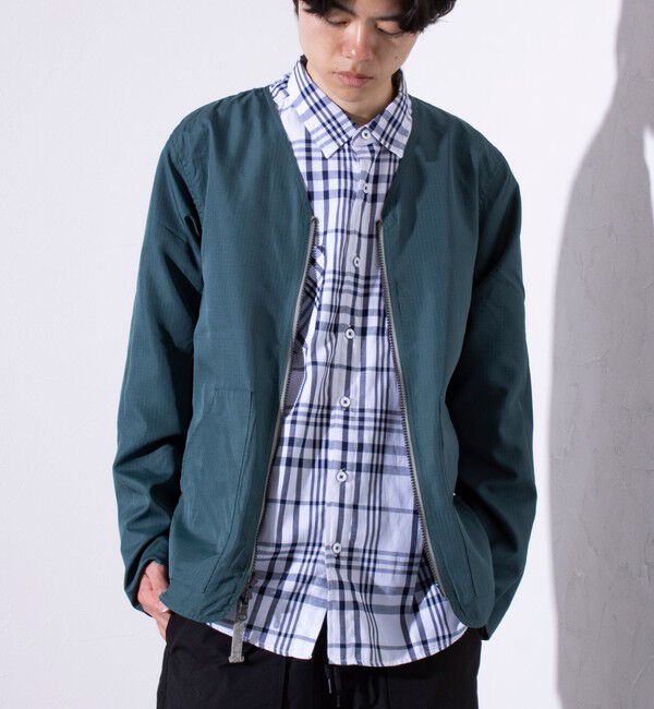 GLOSTER「【TAION/タイオン】ミリタリー Ripstop  リバーシブル Vネック Zip カーディガン」|ブルゾン・スタジャン|