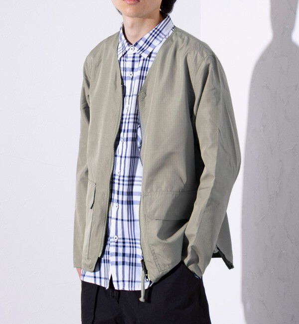 GLOSTER「【TAION/タイオン】ミリタリー Ripstop  リバーシブル Vネック Zip カーディガン」|ブルゾン・スタジャン|