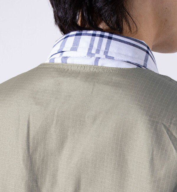 GLOSTER「【TAION/タイオン】ミリタリー Ripstop  リバーシブル Vネック Zip カーディガン」|ブルゾン・スタジャン|