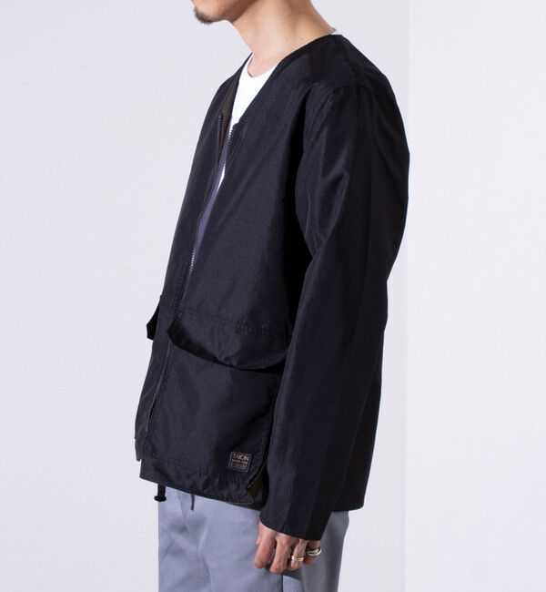 GLOSTER「【TAION/タイオン】ミリタリー Ripstop  リバーシブル Vネック Zip カーディガン」|ブルゾン・スタジャン|