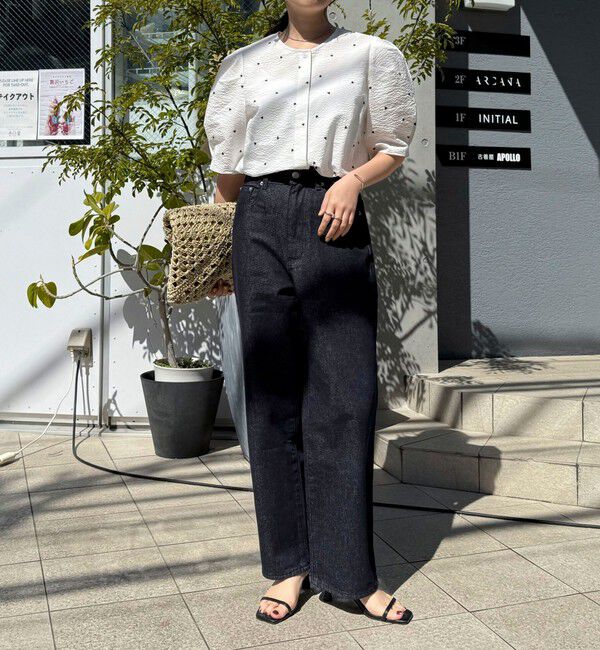 fredy emue「【WEB限定カラーあり】コットンリップルハート刺繍ブラウス」|シャツ・ブラウス|