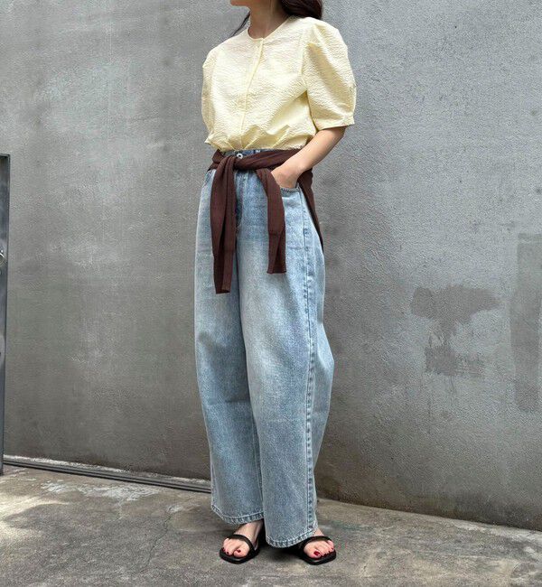 fredy emue「【WEB限定カラーあり】コットンリップルハート刺繍ブラウス」|シャツ・ブラウス|