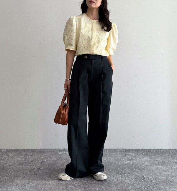 fredy emue「【WEB限定カラーあり】コットンリップルハート刺繍ブラウス」|シャツ・ブラウス|