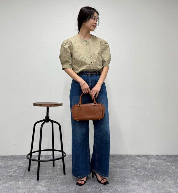 fredy emue「【WEB限定カラーあり】コットンリップルハート刺繍ブラウス」|シャツ・ブラウス|