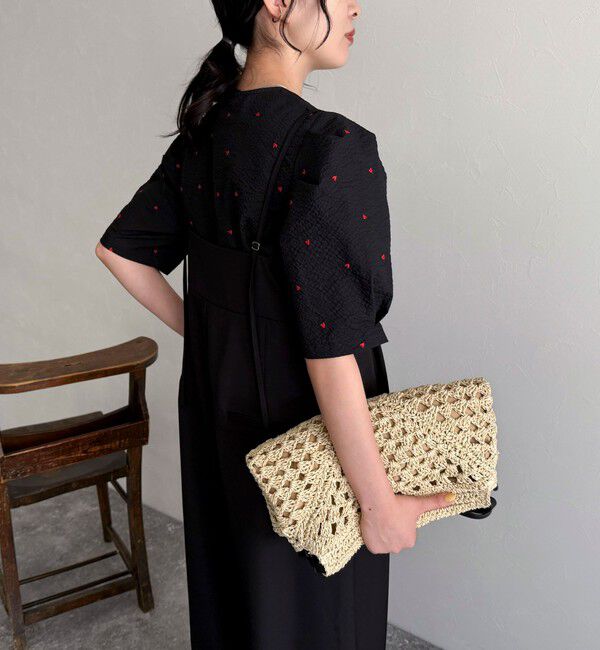 fredy emue「【WEB限定カラーあり】コットンリップルハート刺繍ブラウス」|シャツ・ブラウス|