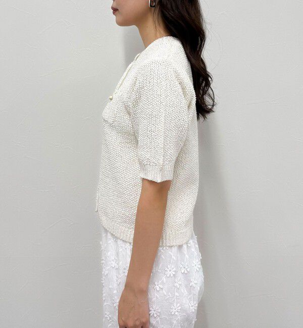 fredy emue「テープヤーン半袖ニットジャケット」|カーディガン|