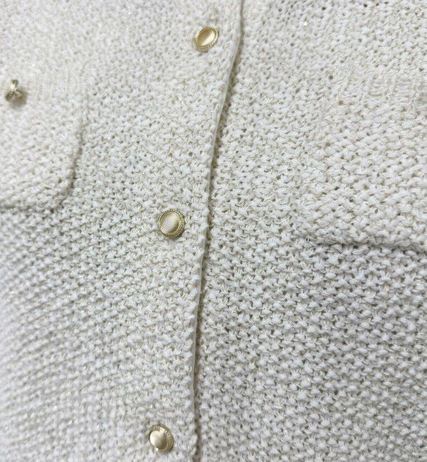 fredy emue「テープヤーン半袖ニットジャケット」|カーディガン|