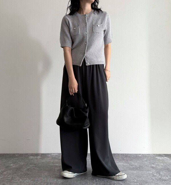 fredy emue「テープヤーン半袖ニットジャケット」|カーディガン|