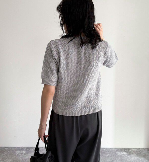 fredy emue「テープヤーン半袖ニットジャケット」|カーディガン|