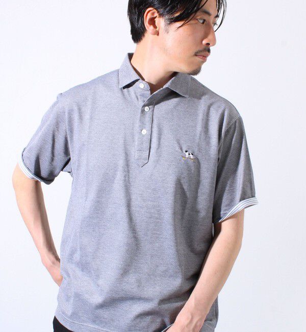 GLOSTER「【GLOSTER/グロスター】フレンチブルドッグ刺繍 DADDYポロシャツ」|ポロシャツ|