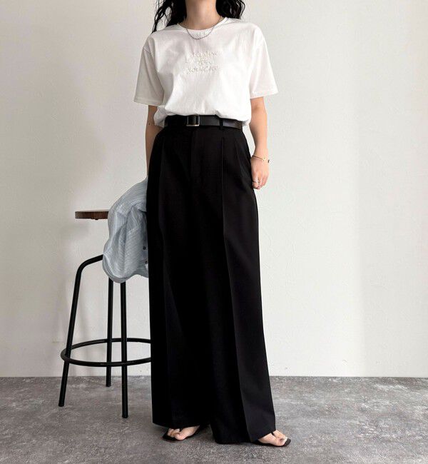 fredy emue「パールロゴシルケット半袖Tシャツ」|Tシャツ・カットソー|