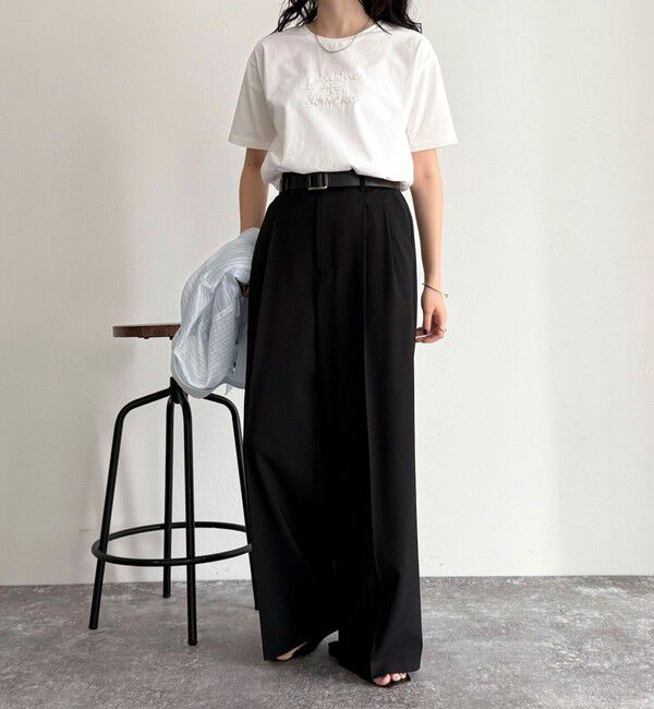 fredy emue「パールロゴシルケット半袖Tシャツ」|Tシャツ・カットソー|