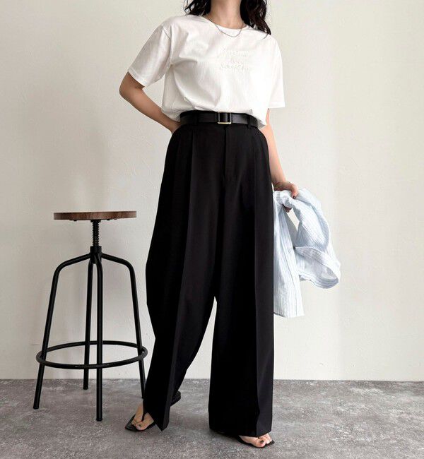 fredy emue「パールロゴシルケット半袖Tシャツ」|Tシャツ・カットソー|