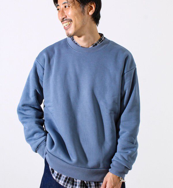 GLOSTER「【カルボアシリーズ】UNISEX ワイドクルーネックスウェット」|スウェット・ジャージ|サックス