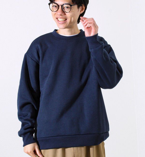 GLOSTER「【カルボアシリーズ】UNISEX ワイドクルーネックスウェット」|スウェット・ジャージ|ネイビー