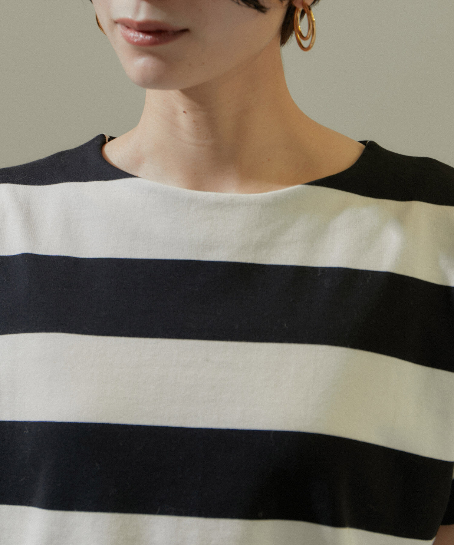 SALON adam et rope'「【WEB限定】ポンチワイドボーダーTシャツ」|Tシャツ・カットソー|