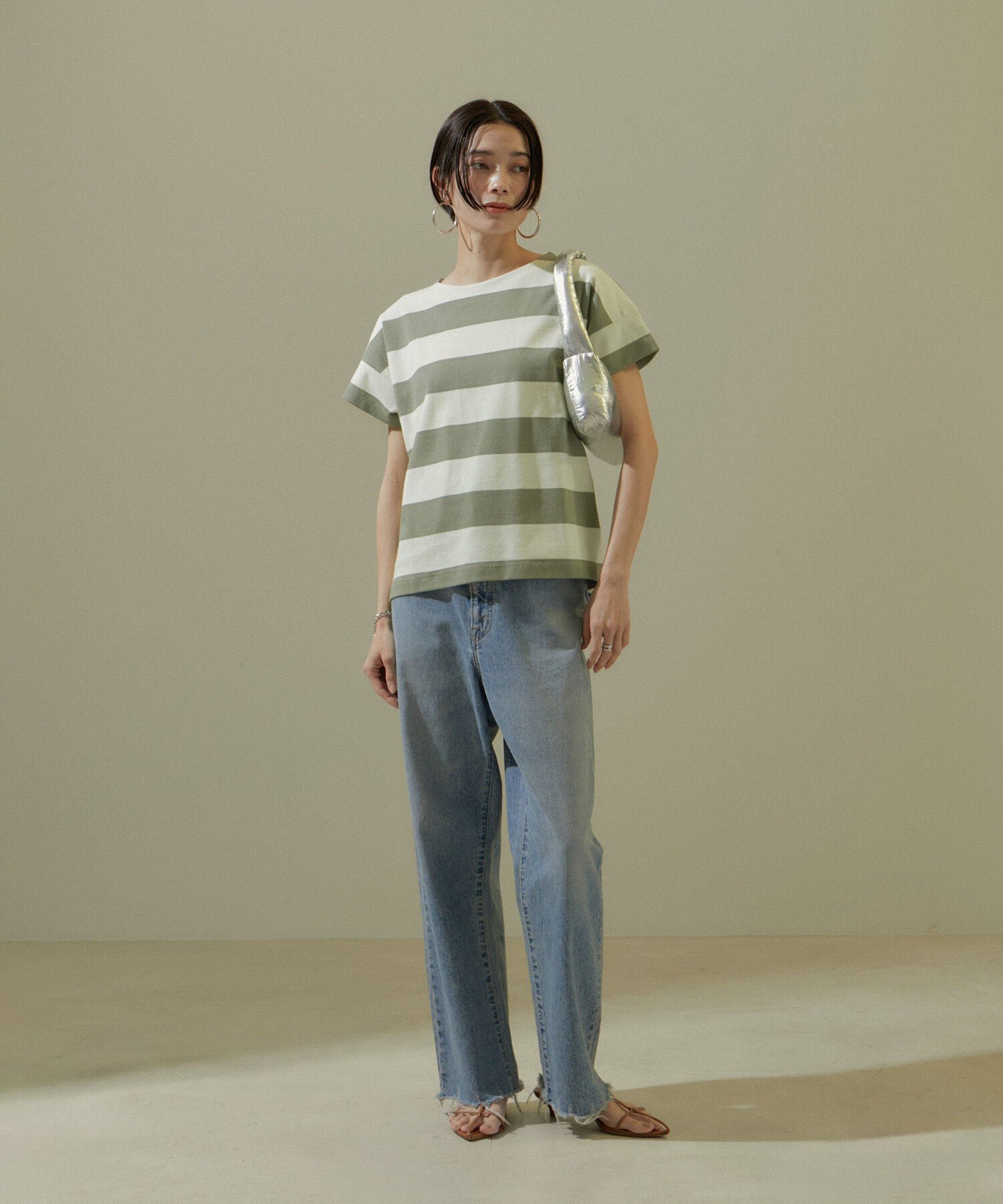 SALON adam et rope'「【WEB限定】ポンチワイドボーダーTシャツ」|Tシャツ・カットソー|