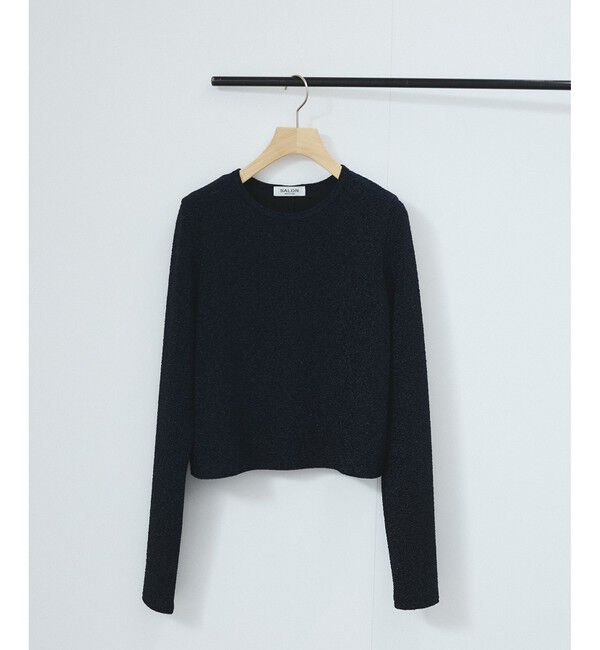 SALON adam et rope'「シャイニージャカードクロップドプルオーバー」|Tシャツ・カットソー|