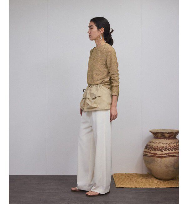 SALON adam et rope'「シャイニージャカードクロップドプルオーバー」|Tシャツ・カットソー|