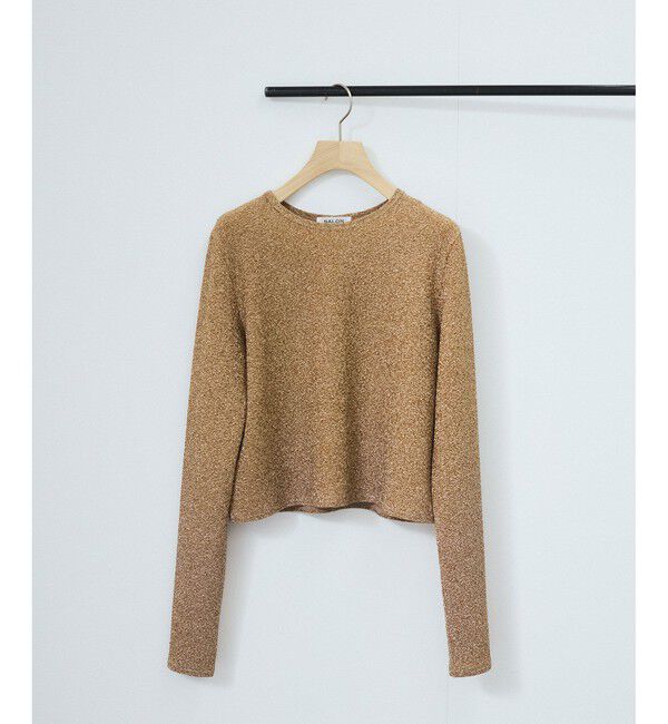 SALON adam et rope'「シャイニージャカードクロップドプルオーバー」|Tシャツ・カットソー|