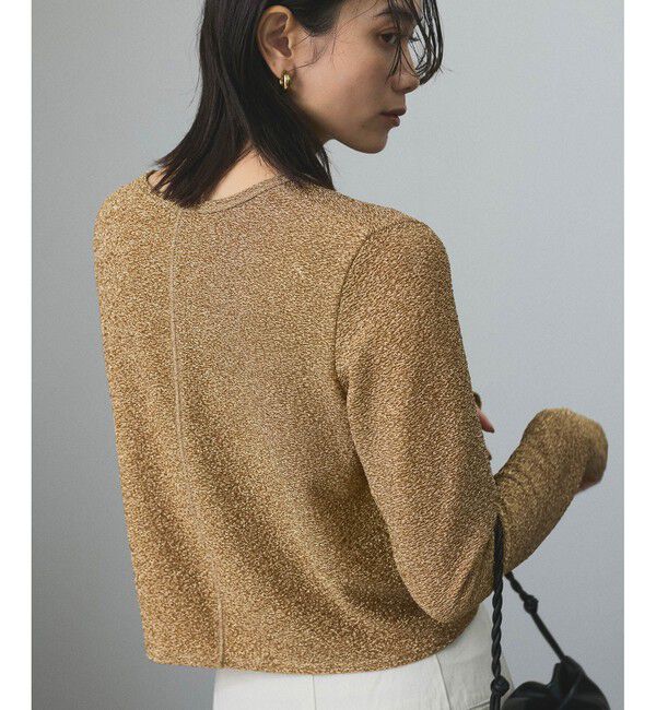 SALON adam et rope'「シャイニージャカードクロップドプルオーバー」|Tシャツ・カットソー|