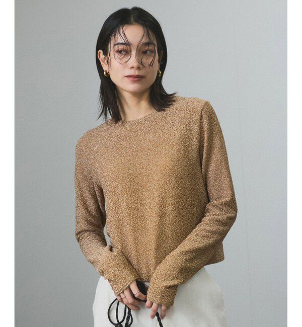 SALON adam et rope'「シャイニージャカードクロップドプルオーバー」|Tシャツ・カットソー|