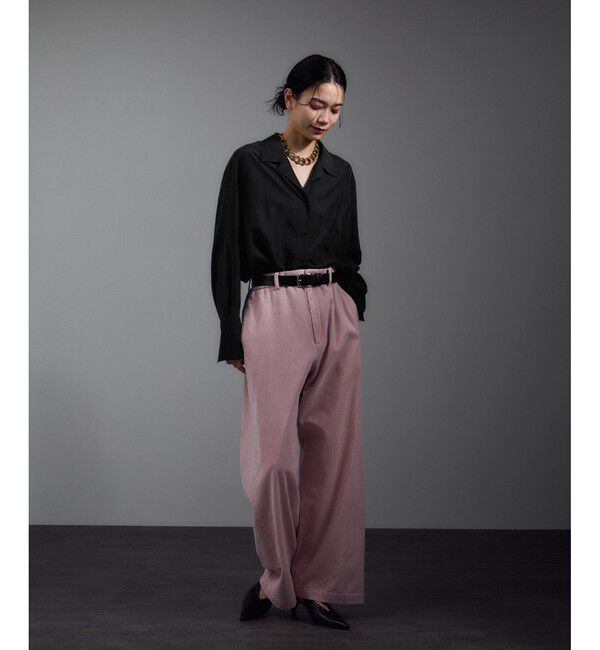 SALON adam et rope'「[25AW]GENTLE SILK オープンカラーシャツ / セットアップ対応・洗える」|シャツ・ブラウス|